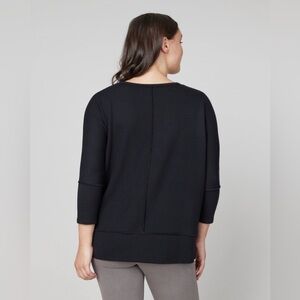Spanx Women’s Small Black Perfect Length Revers Seam Dolman Sleeve Popover Top